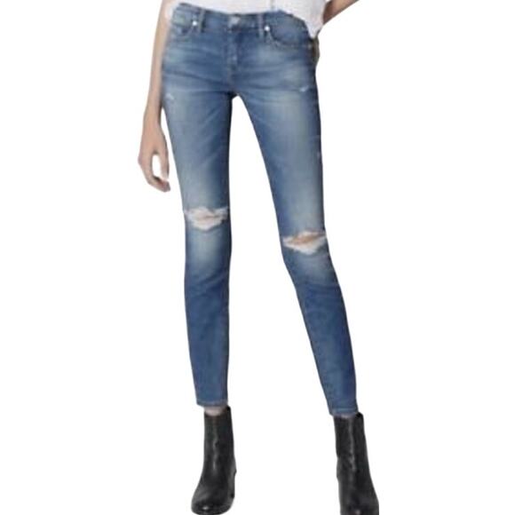 Blank NYC The Reade Classic Straight Crop Medium Wash NWT 25" - Picture 1 of 6